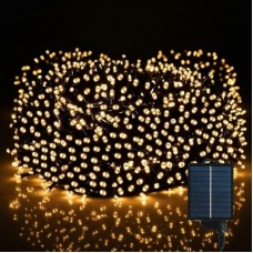 Гірлянда на сонячній батареї 150м 1500LED теплий білий
