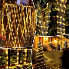Світлодіодна гірлянда на сонячній батареї 10м 200LED теплий білий