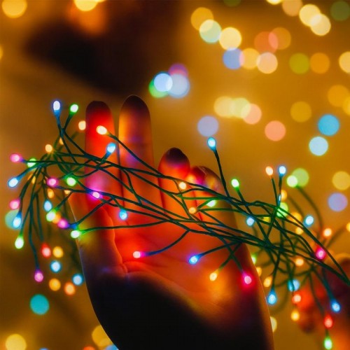 Гірлянда роса мішура, від USB, 100м, 2500LED, з пультом, Мікс Гірлянда роса мішура, від USB, 100м, 2500LED, з пультом, Мікс