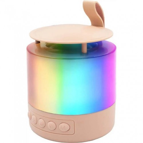 Портативная Bluetooth колонка с LED подсветкой и микрофоном, К19, Розовый Портативная Bluetooth колонка с LED подсветкой и микрофоном, К19, Розовый