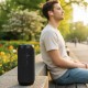 Портативна колонка з Bluetooth + 2 кабелі, USB, AUX, 2000 мАг, Hopestar P7