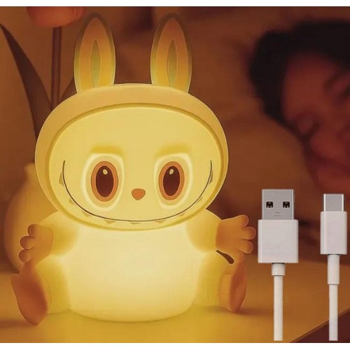Силіконовий нічник акумуляторний Лабубу, від USB