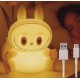 Силіконовий нічник акумуляторний Лабубу, від USB