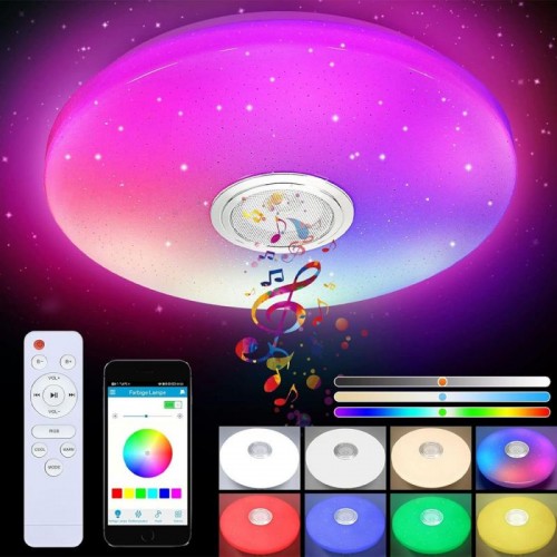 Стельовий світильник 33см + пульт, Bluetooth, RGB
