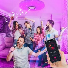 Потолічна лампа 33см RGB з пультом і Bluetooth управлінням
