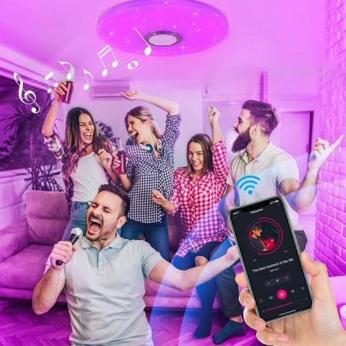 Стельовий світильник 33см + пульт, Bluetooth, RGB Стельовий світильник 33см + пульт, Bluetooth, RGB