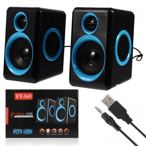 Музыкальные колонки для компьютера 2.0, 3х2 Вт, от USB,  FT-165