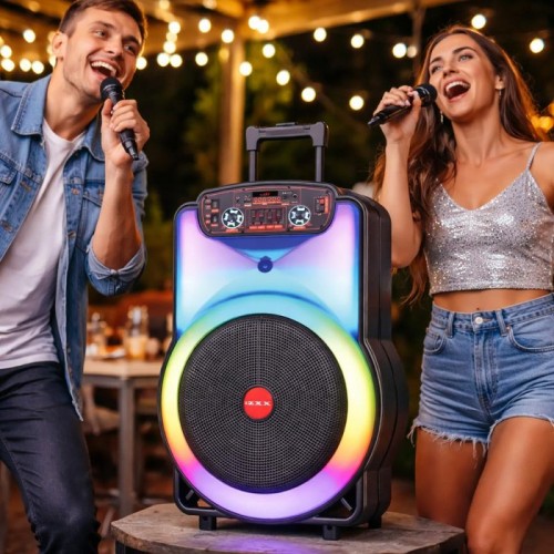 Портативная акустическая колонка + 2 микрофона, Bluetooth, 120Вт, ZXX-1520