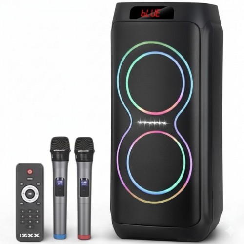 Портативна акустична колонка + 2 мікрофона, 80Вт, Bluetooth, ZXX-5550