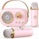 Дитяче караоке з 2-ма мікрофонами, Bluetooth, Рожевий