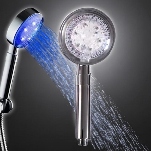 Душевая лейка с LED-подсветкой, 3 цвета