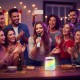 Портативна Bluetooth колонка з LED підсвічуванням і мікрофоном, К19, Білий