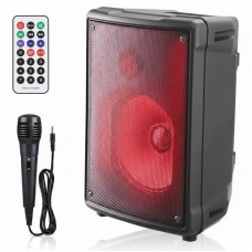 Портативна колонка музична, Bluetooth, 8, RGB LED + мікрофон та пульт, RX-8133
