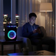 Портативна колонка Bluetooth ZQS8139 15 Вт з мікрофоном та RGB LED підсвічуванням