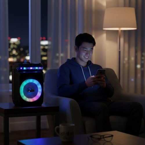 Портативная колонка музыкальная, Bluetooth, 8, 15 Вт, RGB LED + микрофон и пульт, ZQS8139 Портативная колонка музыкальная, Bluetooth, 8, 15 Вт, RGB LED + микрофон и пульт, ZQS8139