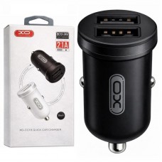 Автомобільний зарядний пристрій 2 USB, 2.1 A, XO CC18, Чорний