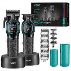 Комплект для стрижки 2в1 VGR V-886 S2 з 10 насадками та USB зарядкою