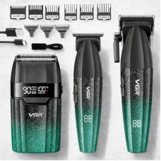 Комплект для стрижки 3в1 VGR V-640 + 9 насадок, 2хUSB зарядка