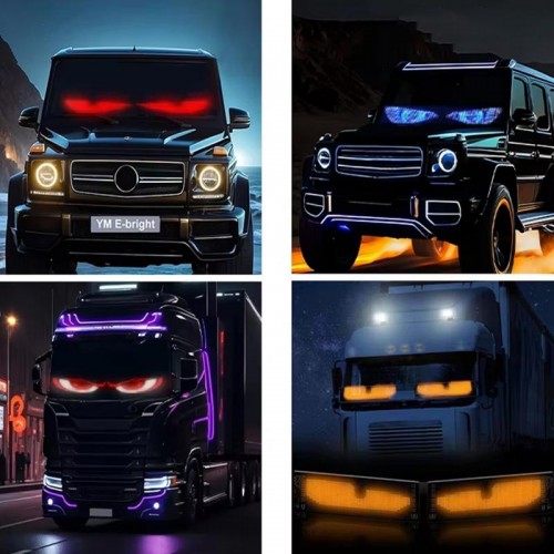Светодиодная LED панель для авто с Bluetooth, 37.7х11 см