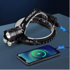 Налобний ліхтар Bailong 1200 лм USB Type-C, 8 годин роботи