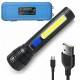 Ручний ліхтар акумуляторний із зумом, від USB, Bailong CB-C12-P50-COB