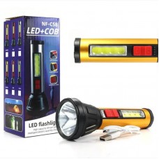 Ручний ліхтар з бічним підсвічуванням 5W, LED+COB, NF-C58
