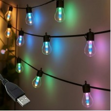 Гирлянда Лампочки от USB, 10 м, 20LED, BL-20, Разноцветная
