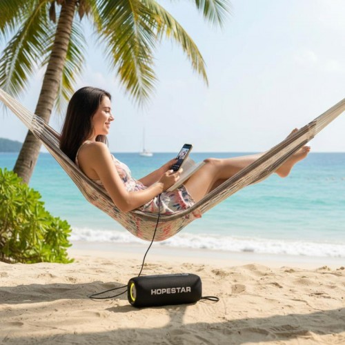 Колонка портативна Bluetooth, від USB, 10 Вт, Hopestar P32, Чорний