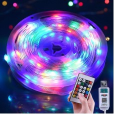USB гірлянда 100 LED 5м з пультом керування мультиколір