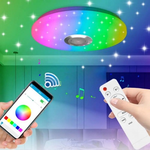 Стельовий світильник 26см, з Bluetooth + пульт, RGB