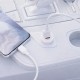 Автомобільний зарядний пристрій 2 USB, 3A + Lightning кабель, XO CC56, Білий