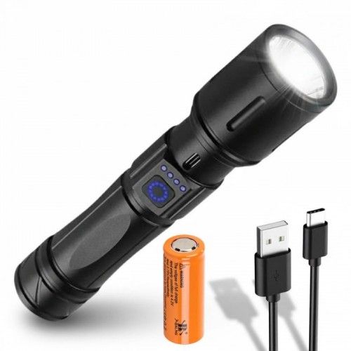 Ручний ліхтар + акумулятор, від USB, Flashlight