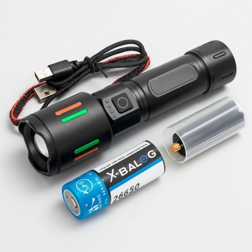 Ручной фонарь аккумуляторный от USB и батареек Bailong PM10-TG LED