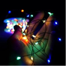 Гірлянда USB 100м 1000LED з пультом управління - зелений провід, мікс кольорів