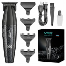 Триммер аккумуляторный VGR V-640T с 3 насадками для волос