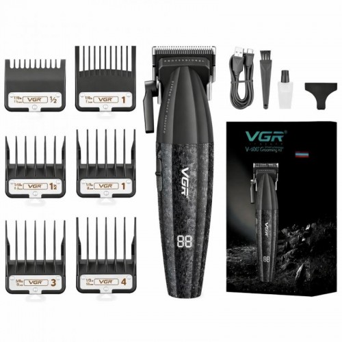 Акумуляторна машинка для стрижки + 6 насадок, VGR V-640C