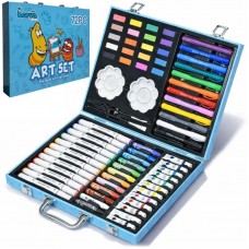 Детский набор для рисования 72 предмета + кейс, Art Set, Голубой