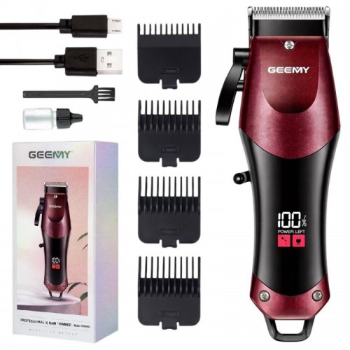 Машинка для стрижки волосся, від USB + 4 насадки, GEMEI GM-8005