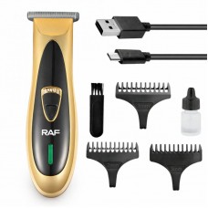 Аккумуляторная машинка для стрижки + 3 насадки, USB, RAF R.4006