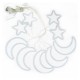 Гирлянда штора от сети 3м Луна и Звезды 9шт Copper curtain ball lamp Xmas 9WW-1, Теплый белый