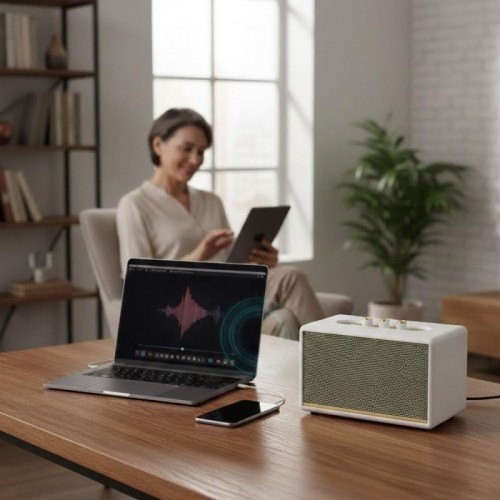 Колонка Bluetooth деревянная портативная 1500 мАч, FM радио, TWS M28, Белый Колонка Bluetooth деревянная портативная 1500 мАч, FM радио, TWS M28, Белый