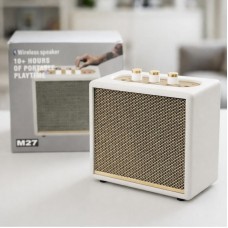 Bluetooth міні-колонка від акумулятора та мережі, 1500 мАг, M27, Білий