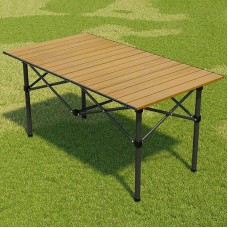 Розкладний туристичний стіл 95×55×50 см, 3 кг з чохлом, коричневий