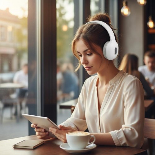 Беспроводные наушники Bluetooth от USB, Air Max 2, Белый Беспроводные наушники Bluetooth от USB, Air Max 2, Белый