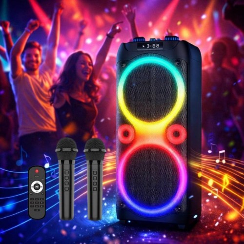Портативна колонка Bluetooth + 2 мікрофони, 60 Вт, ZQS10213