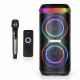 Портативна колонка з підсвіткою, Bluetooth + радіомікрофон з пультом, USB, TF, XO F70