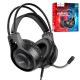 Игровые наушники с микрофоном, USB+3,5 мм, кабель 1,8 м, HOCO W106