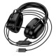 Ігрові навушники з мікрофоном, USB + 3,5 мм, кабель 2 м, HOCO W113