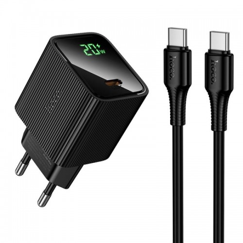 Сетевое зарядное устройство PD20W 1xType-C+кабель Type-C, Hoco CS82A