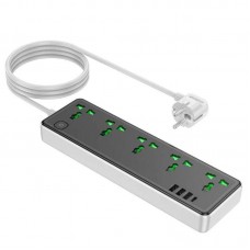 Мережевий фільтр Hoco AC13A 1,5м 2500Вт з USB і Type-C